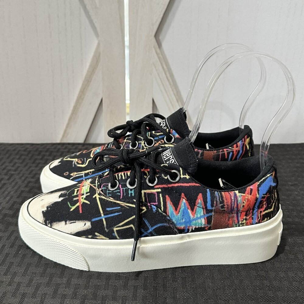 Limited Edition Converse X Basquiat Skid Grip Low Top Sneakers - Picture 4 of 13